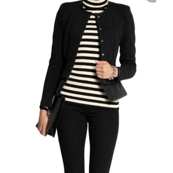 IRO Sz 40 / US 8 Blazer Jacket Coat CLYDE Black Peplum Designer Luxury Capsule - Picture 3 of 15